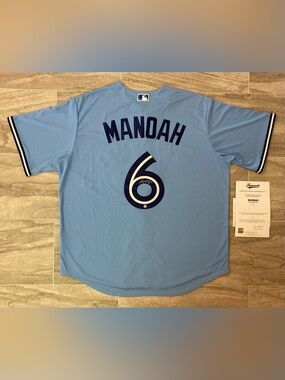 Toronto Blue Jays Alek MANOAH #6 Autograph Signed Baseball Jersey XL Frameworth